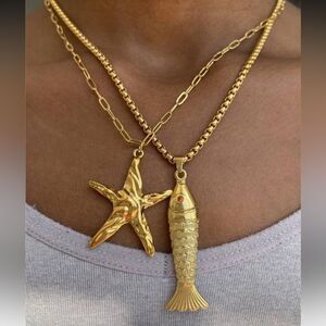 Starfish Pendant Necklace M1454